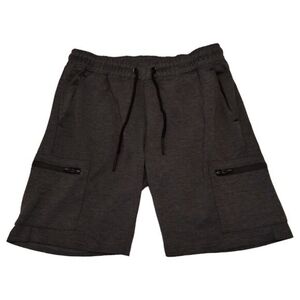 Tahari Men's Cargo Tech Shorts Sz‎ L Heather Gray Elastic Waist Training Workout